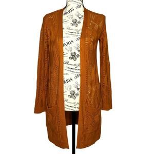 Market & Spruce (M) Cecily Pointelle Open Duster Cardigan - Stitch Fix Sweater